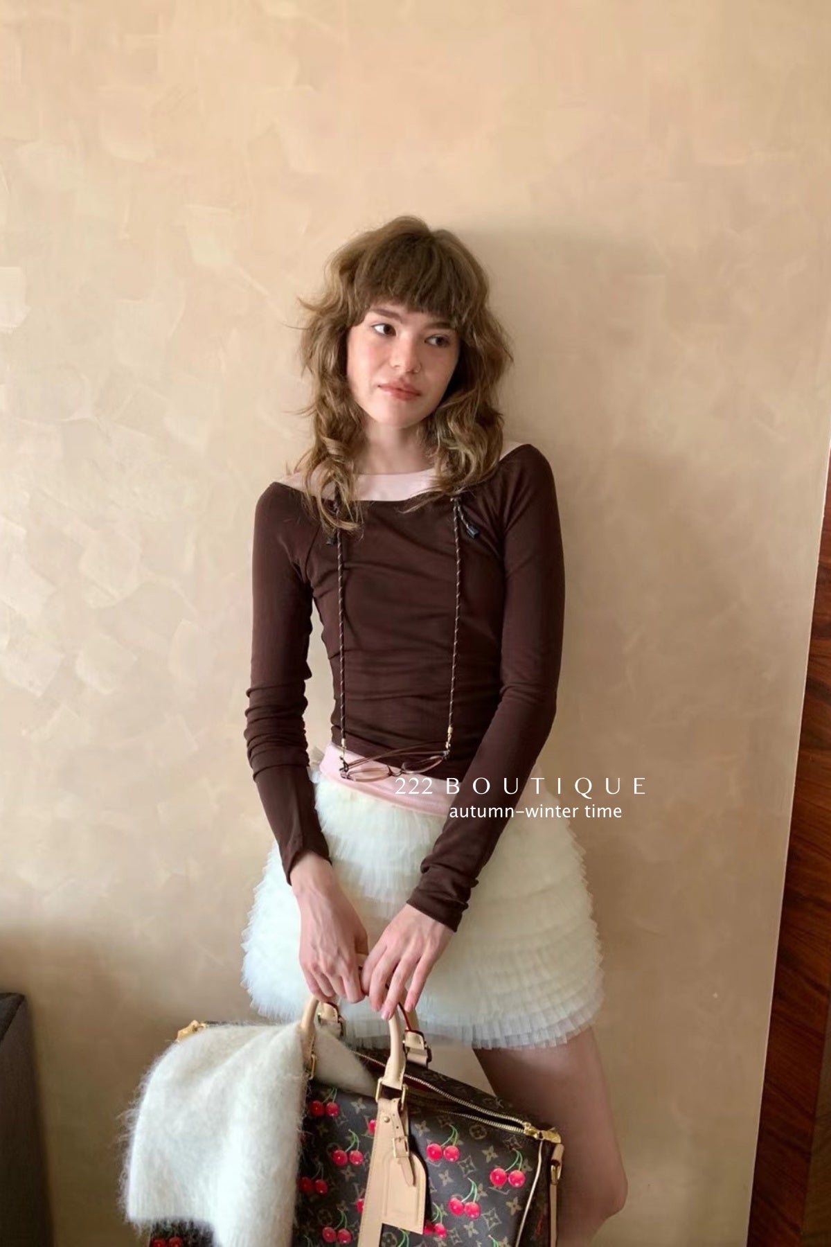 17v10 Tiered pleated mini skirt