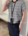 28A14-  STRIPED BASIC TEE