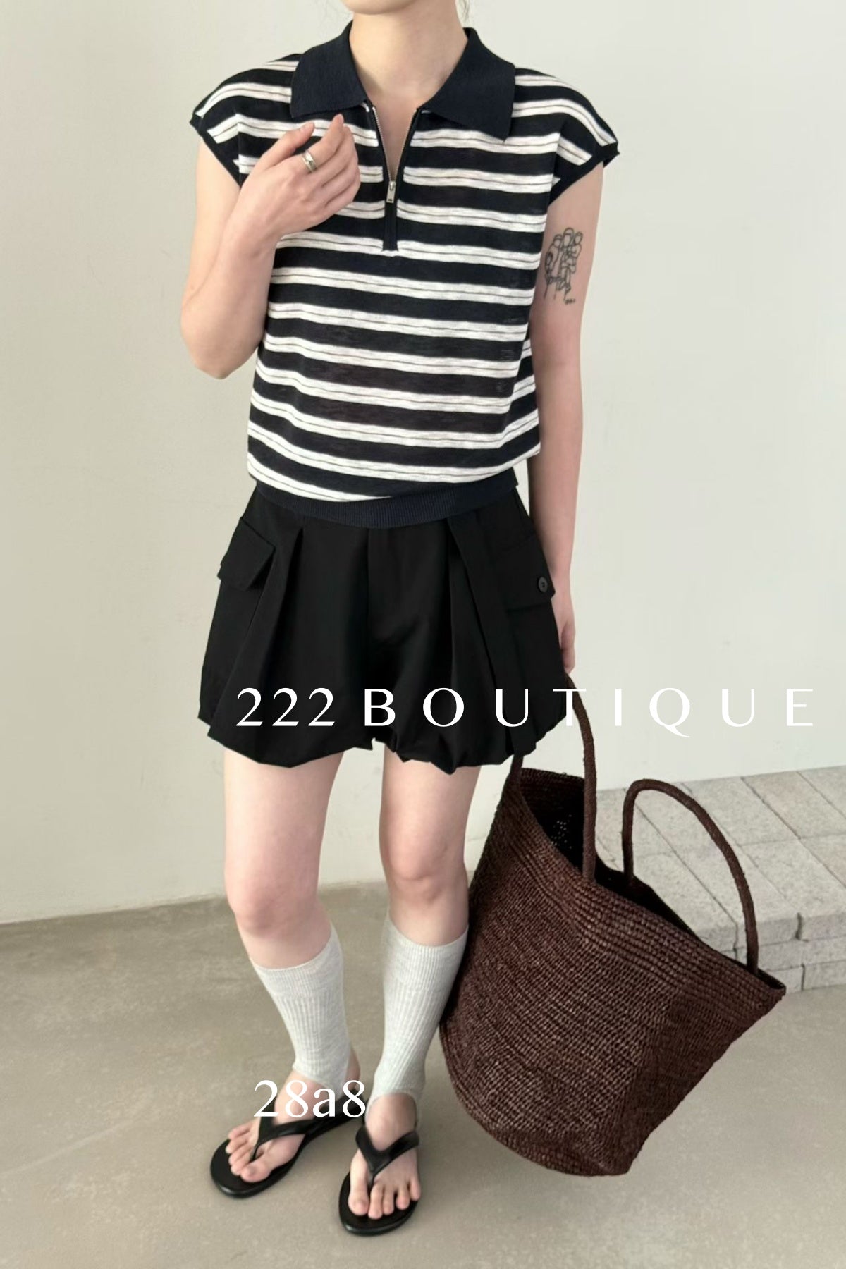 28A8 - KNIT POLO TOP