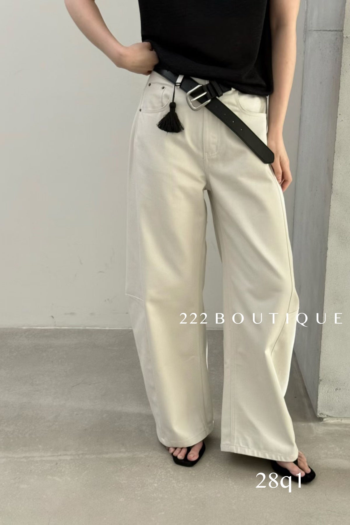 28q1 - BELTED MIDI SKIRT