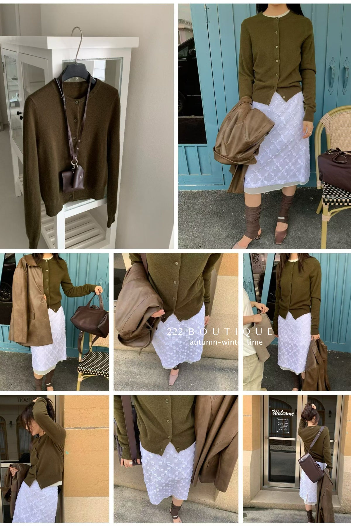 17a112 Basic cashmere knit cardigan