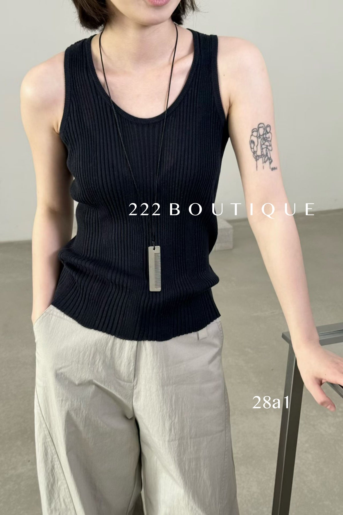 28a1- RIBBED KNIT TANKS