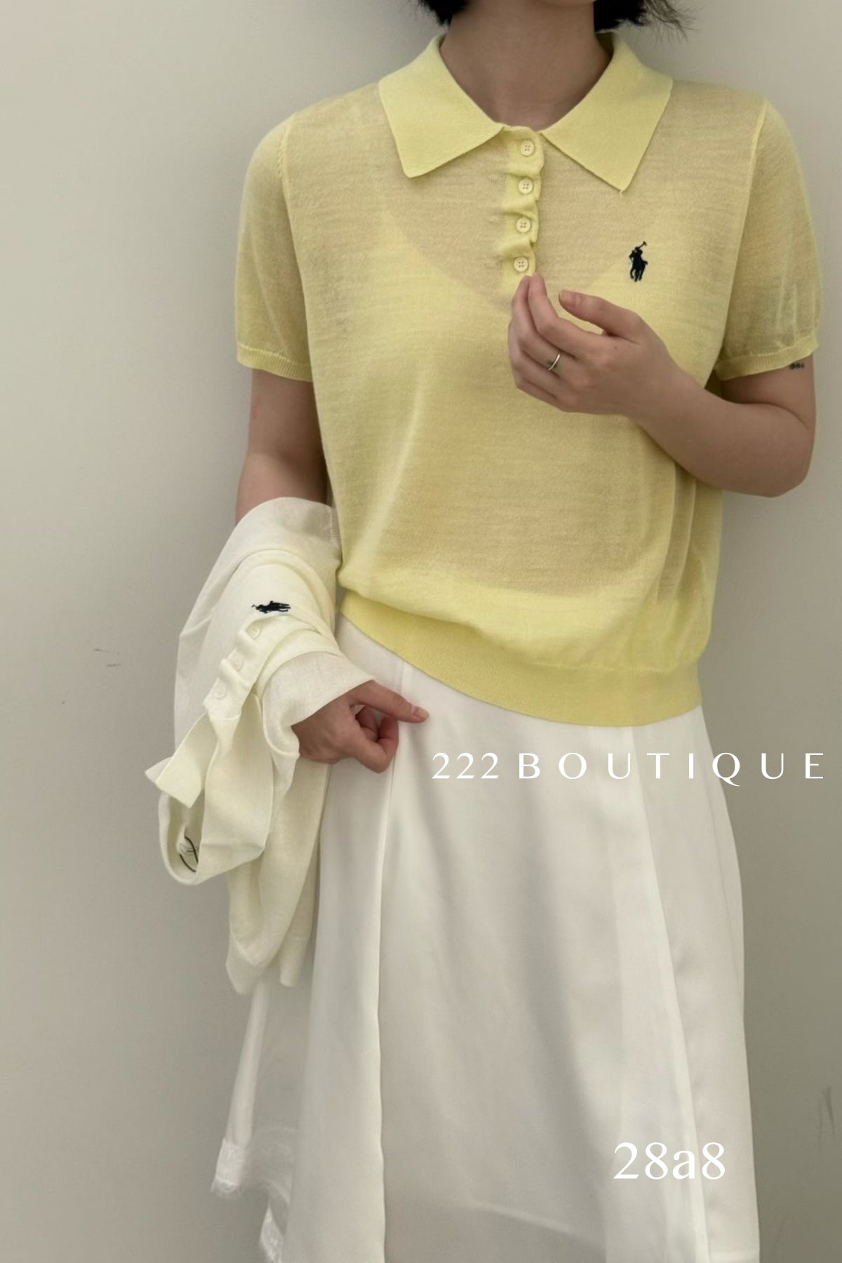 28a8- KNIT POLO TOP
