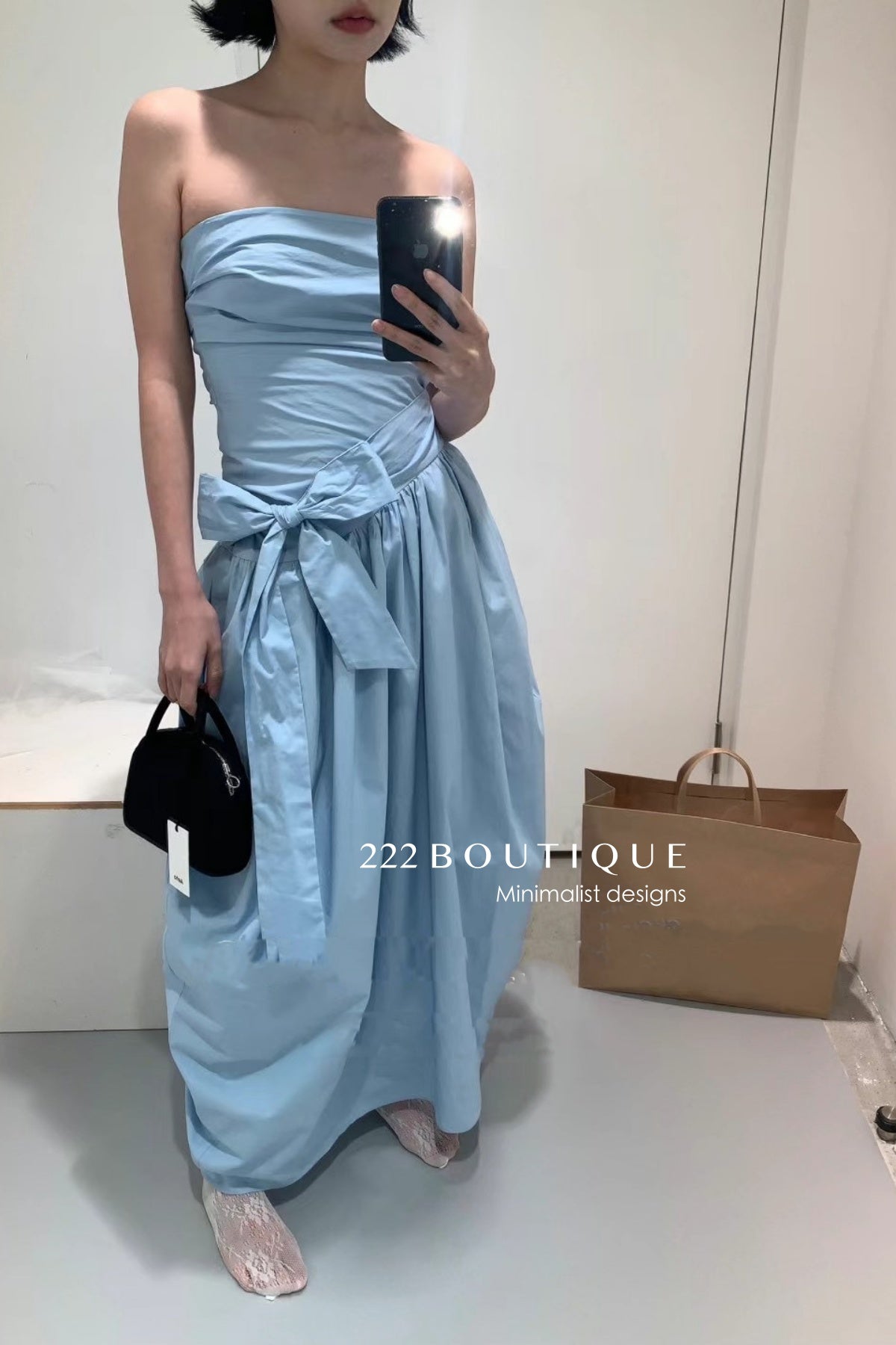 12v46 Ruched Strapless Dress – Volume &amp; Detail
