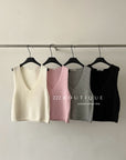 18a47 V-neck cashmere vest