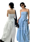 12v46 Ruched Strapless Dress – Volume & Detail