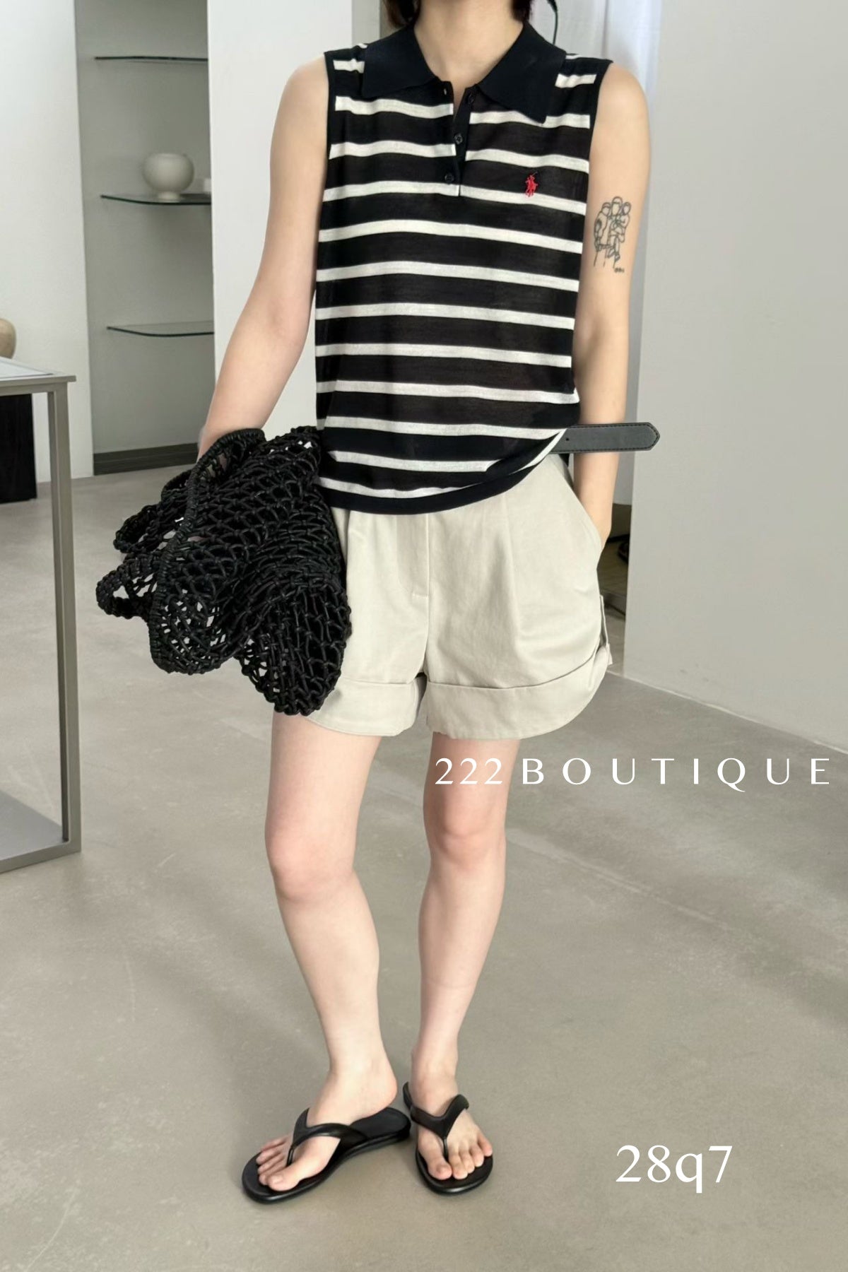 28A8 - KNIT POLO TOP