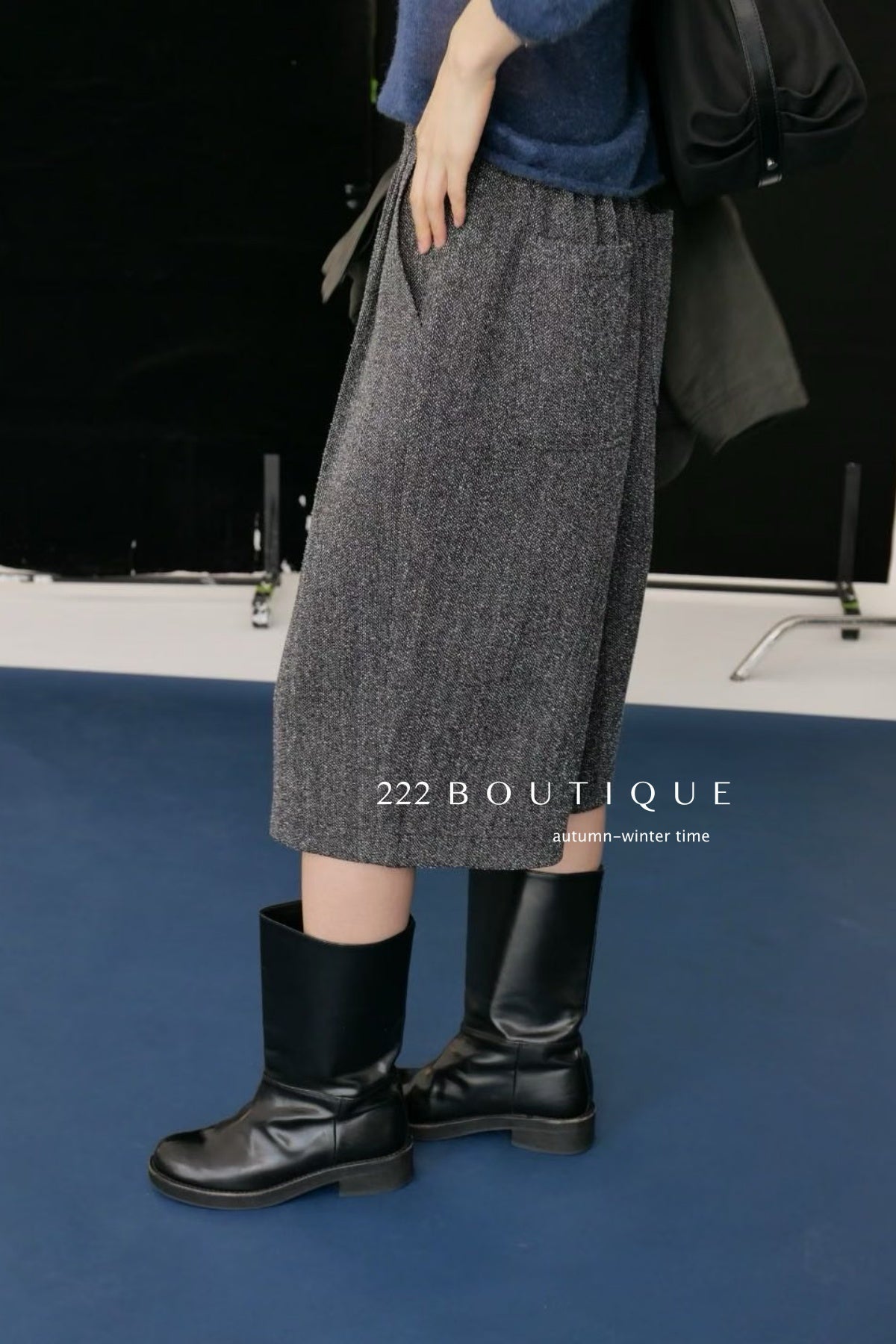 18q14 Basic high-waist wool culottes