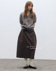 17a94 Short-sleeve cashmere V-neck sweater
