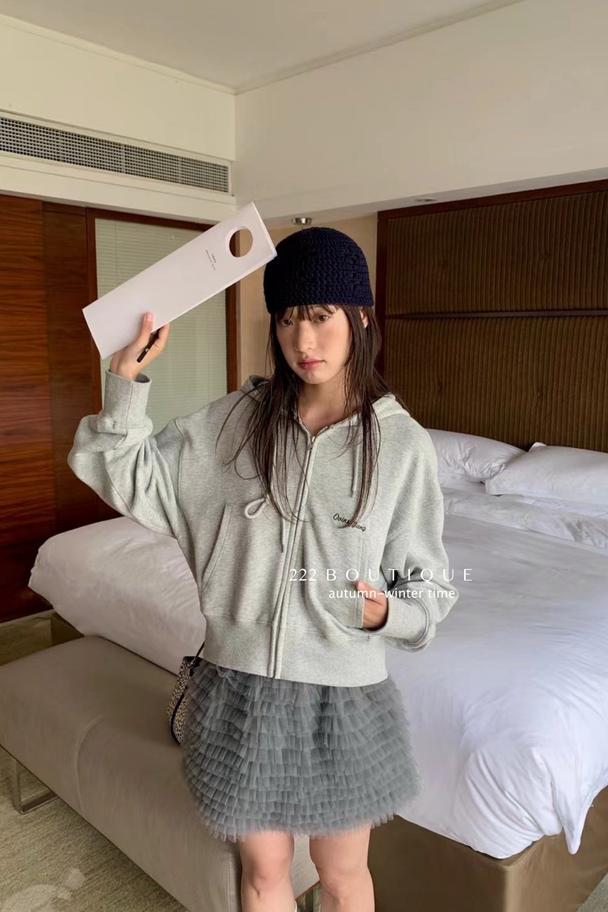 17v10 Tiered pleated mini skirt