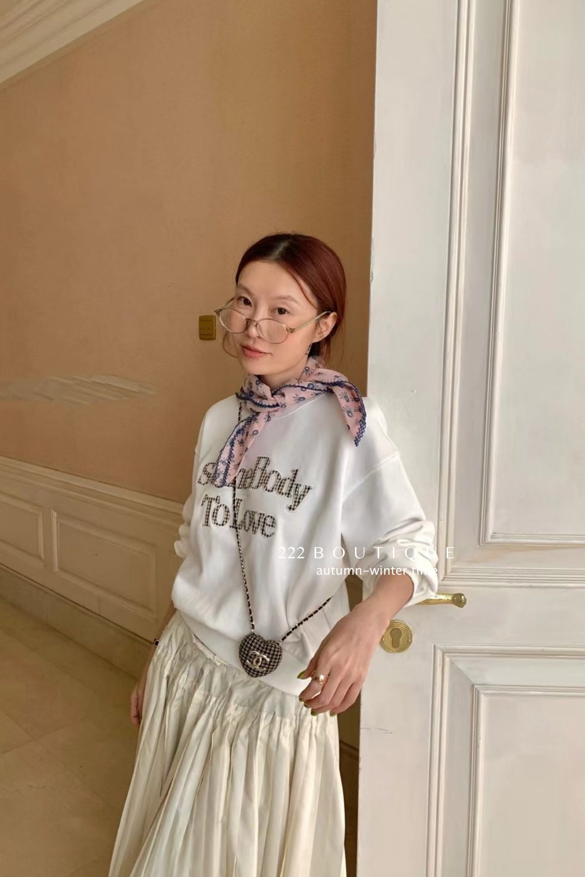 17a87 Basic Letter-Print Sweater