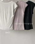 28A21- DRAPED V-NECK TEE