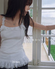 28A66- LACE TRIM CAMI TOP