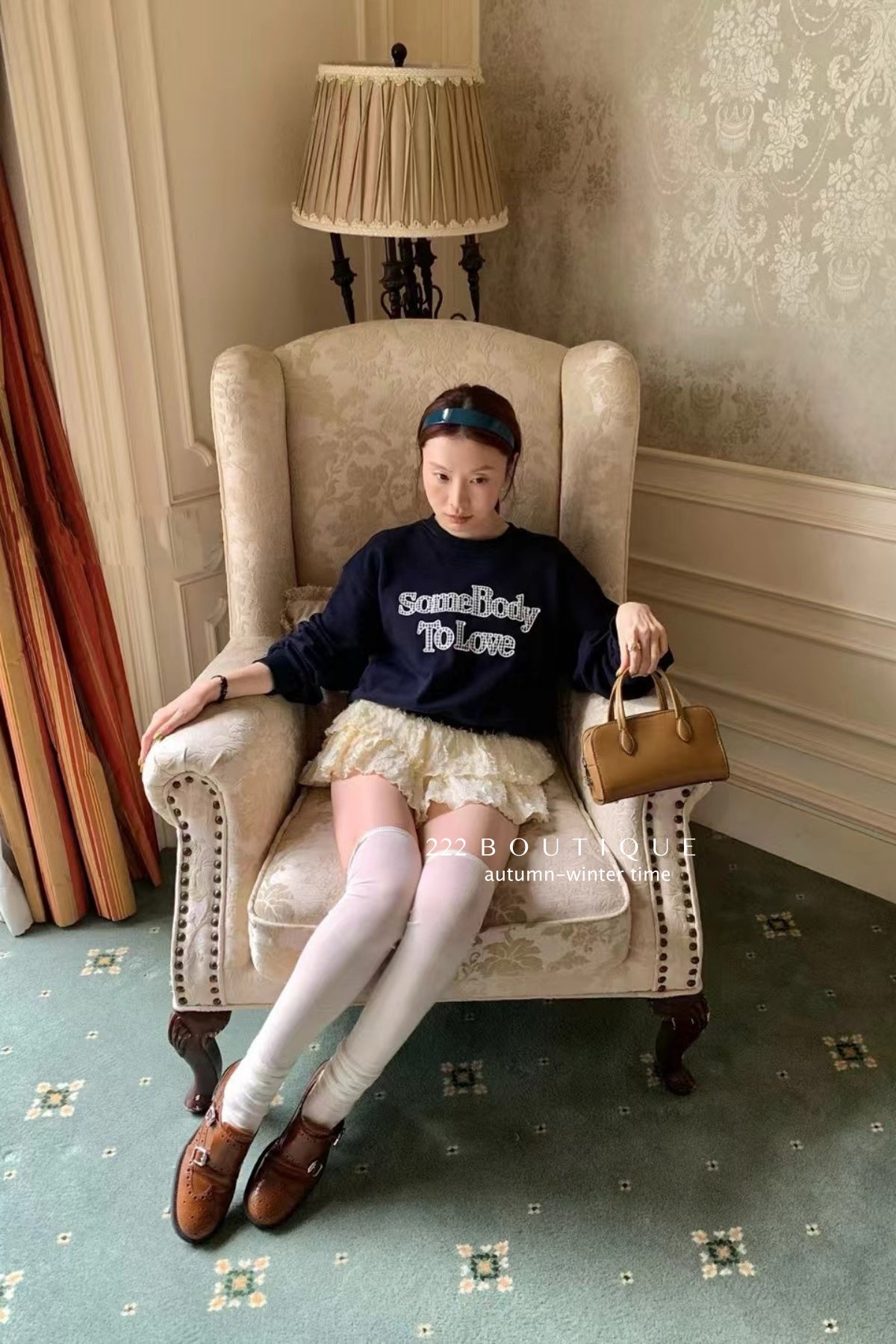 17a87 Basic Letter-Print Sweater