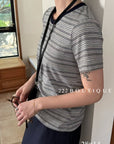 28A14-  STRIPED BASIC TEE