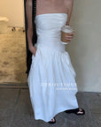 12v46 Ruched Strapless Dress – Volume & Detail