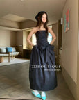 12v46 Ruched Strapless Dress – Volume & Detail