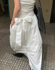12v46 Ruched Strapless Dress – Volume & Detail