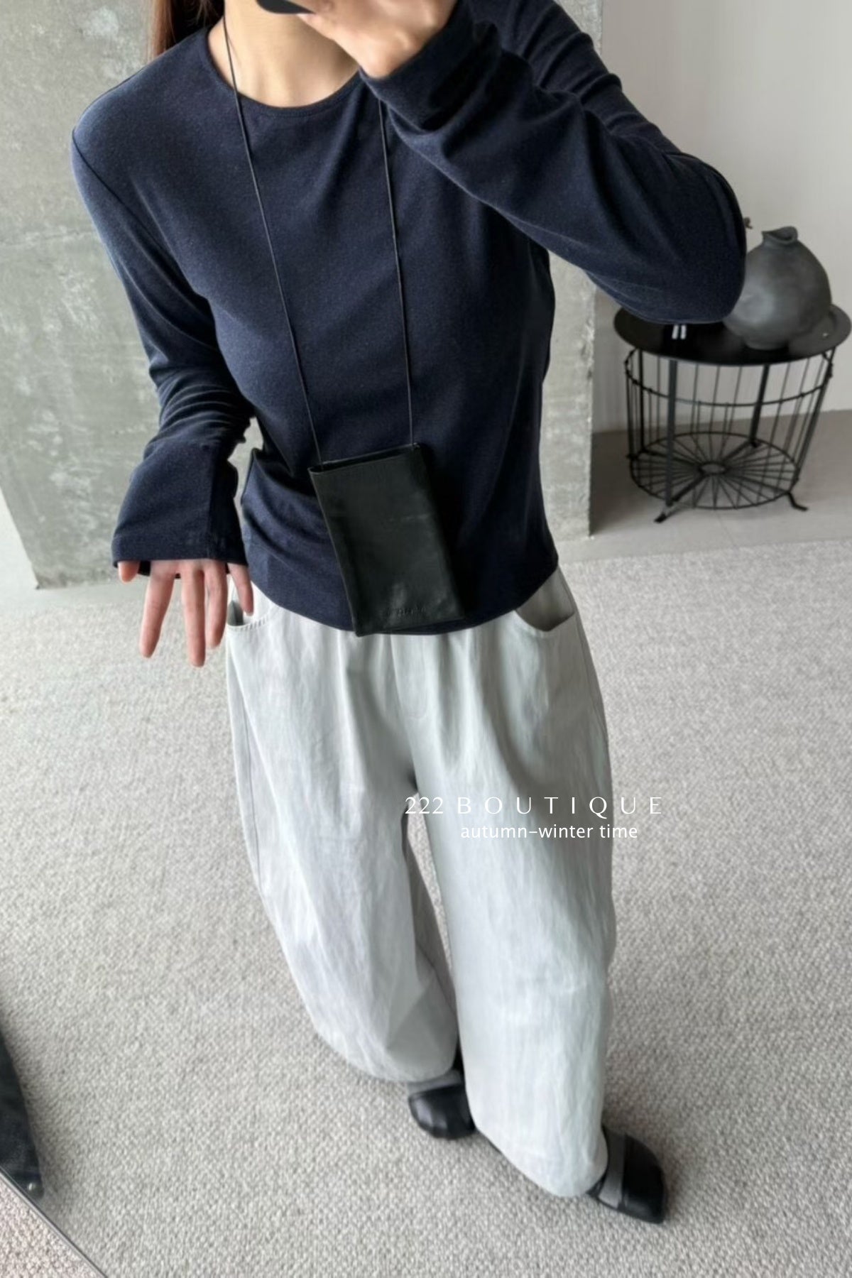 17a108 Cotton long-sleeve top