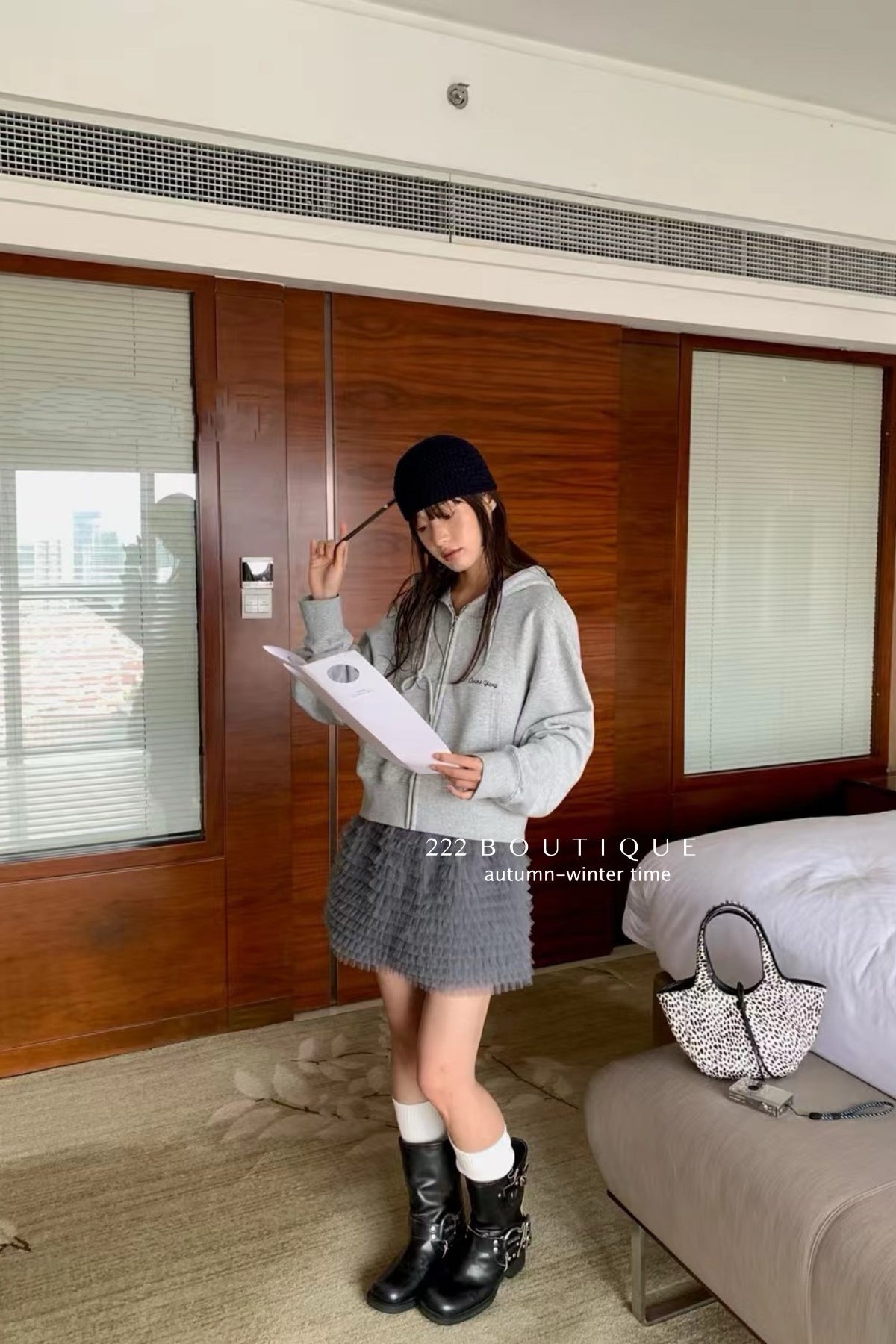 17v10 Tiered pleated mini skirt