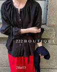 28a13- STAND COLLAR BLOUSE