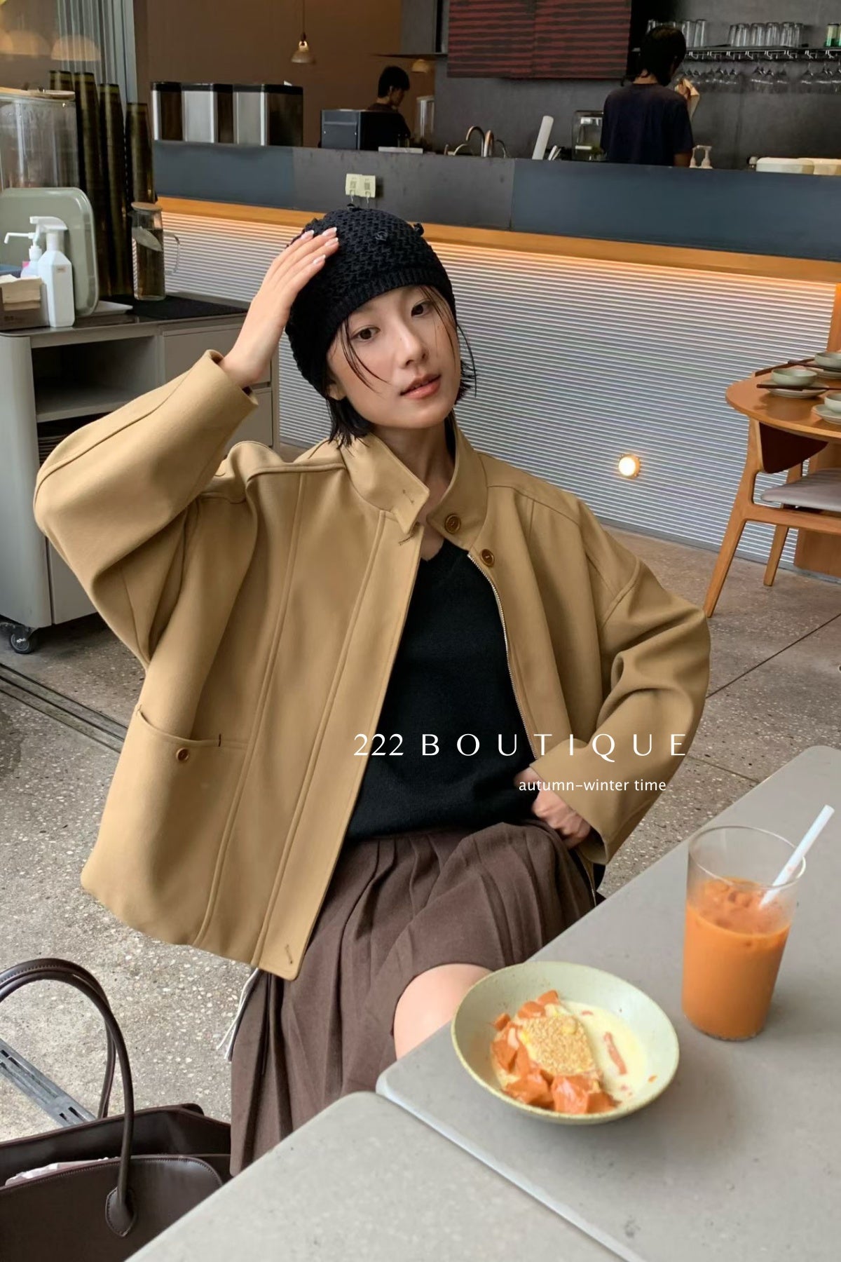 18a43 Suede fleece jacket