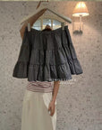 15v37 Tiered gingham skirt – lightweight volume