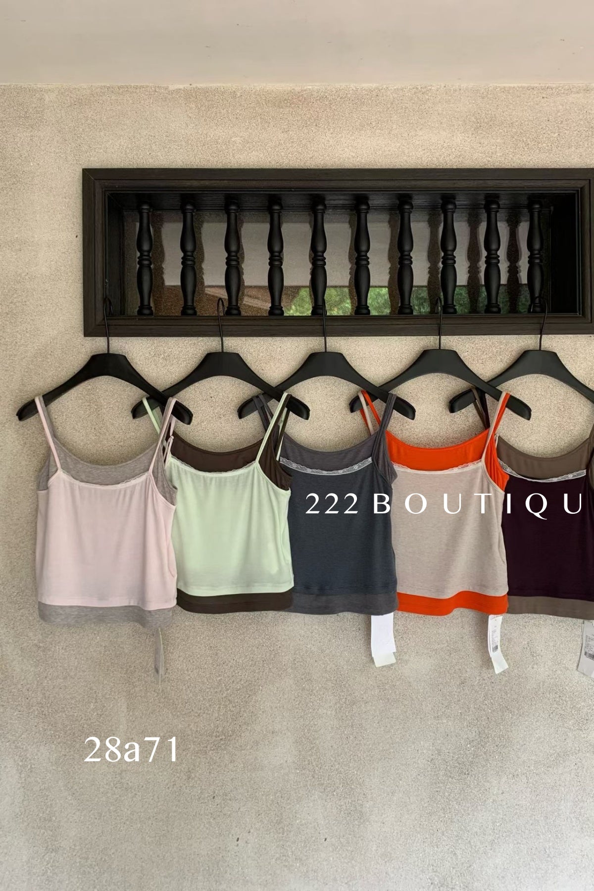 28a71 - CONTRAST KNIT CAMI