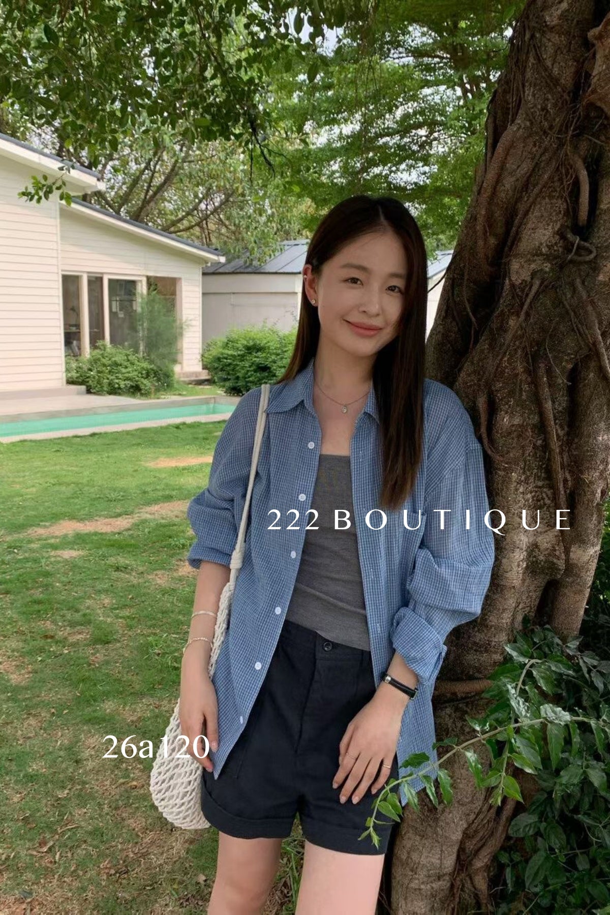 26A120- 𝐁𝐋𝐔𝐄 𝐂𝐇𝐄𝐂𝐊 𝐒𝐇𝐈𝐑𝐓