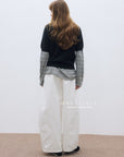 17a94 Short-sleeve cashmere V-neck sweater