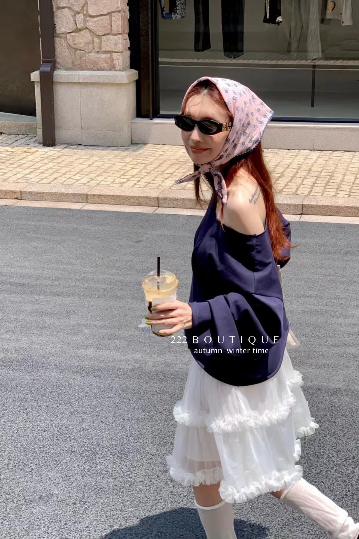 17a85 Asymmetrical Neck Basic Cotton Top