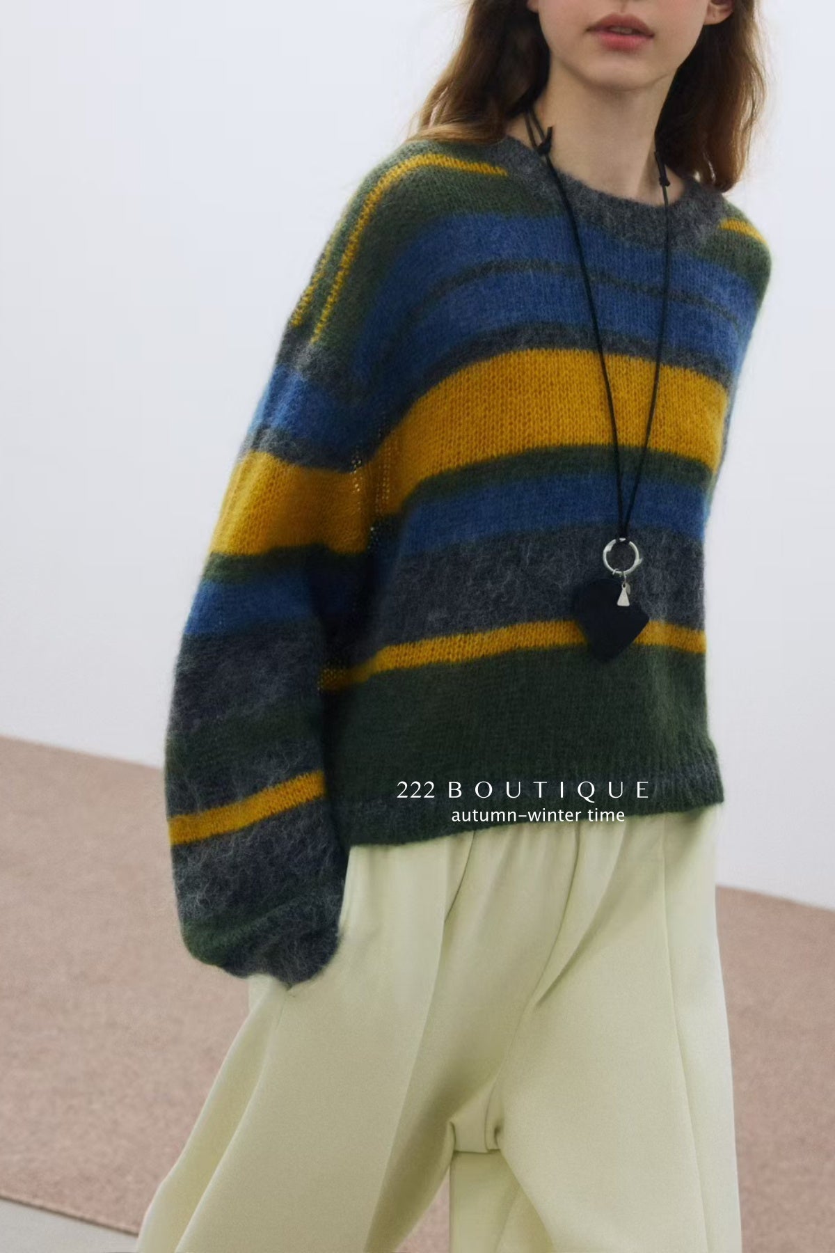 17a92 Striped cashmere sweater