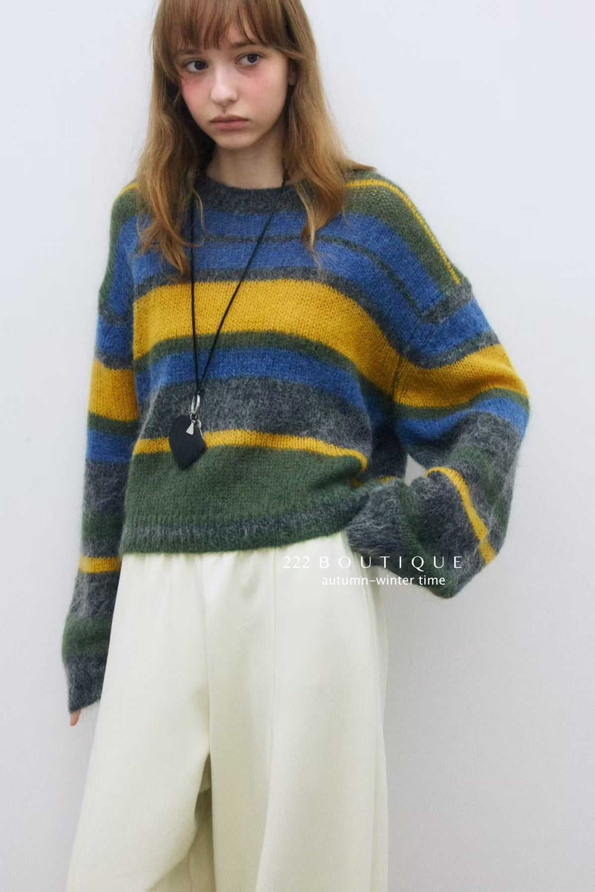 17a92 Striped cashmere sweater