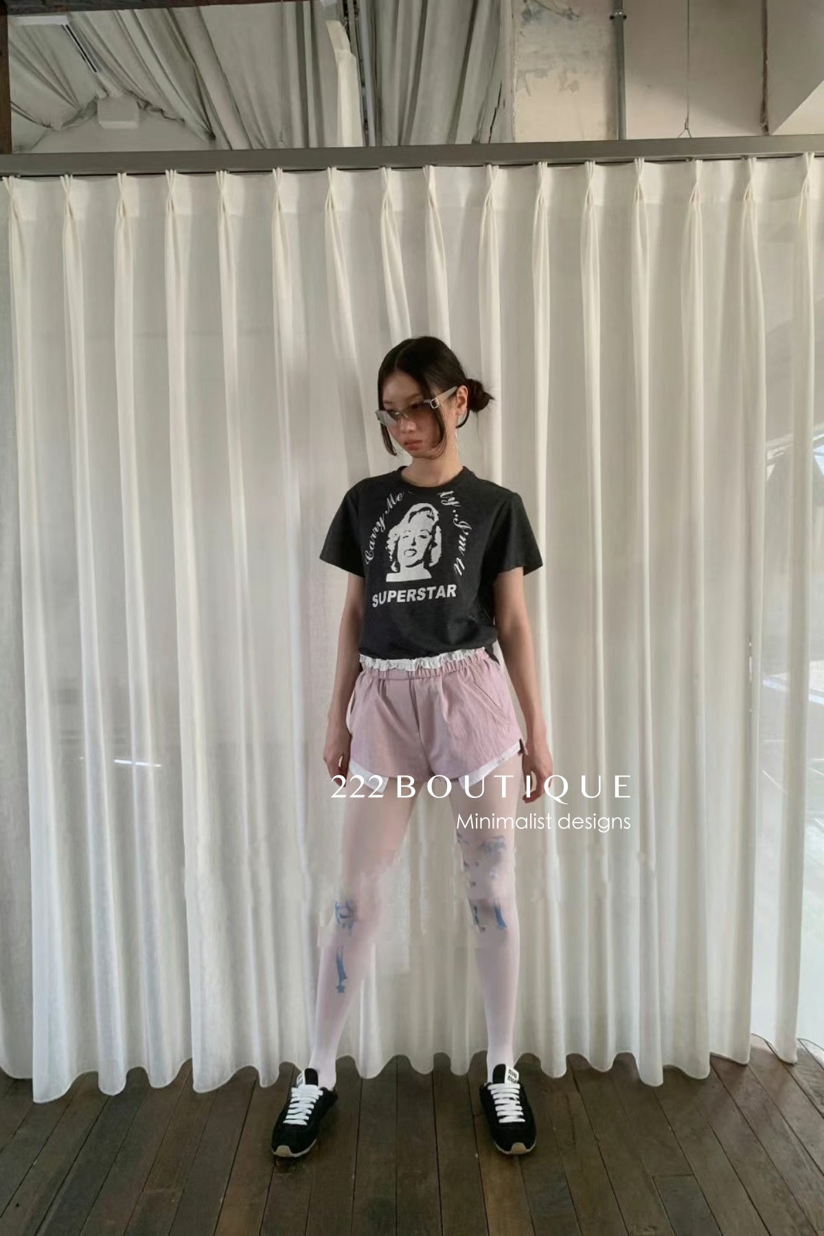 12q25 Layered cotton boxer shorts