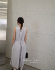 16v8 Tiered round-neck silk dress