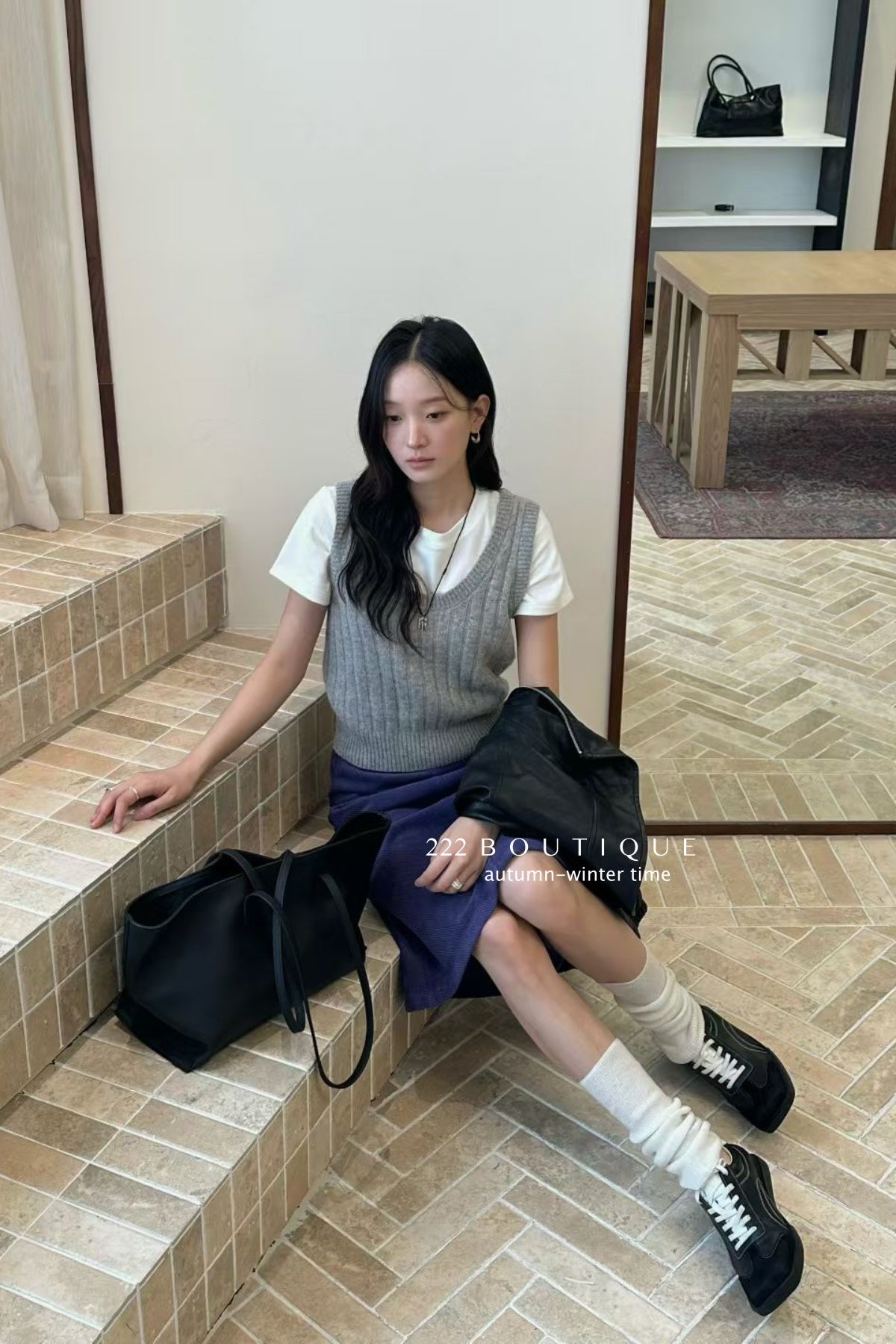 17a115 Basic cashmere gilet