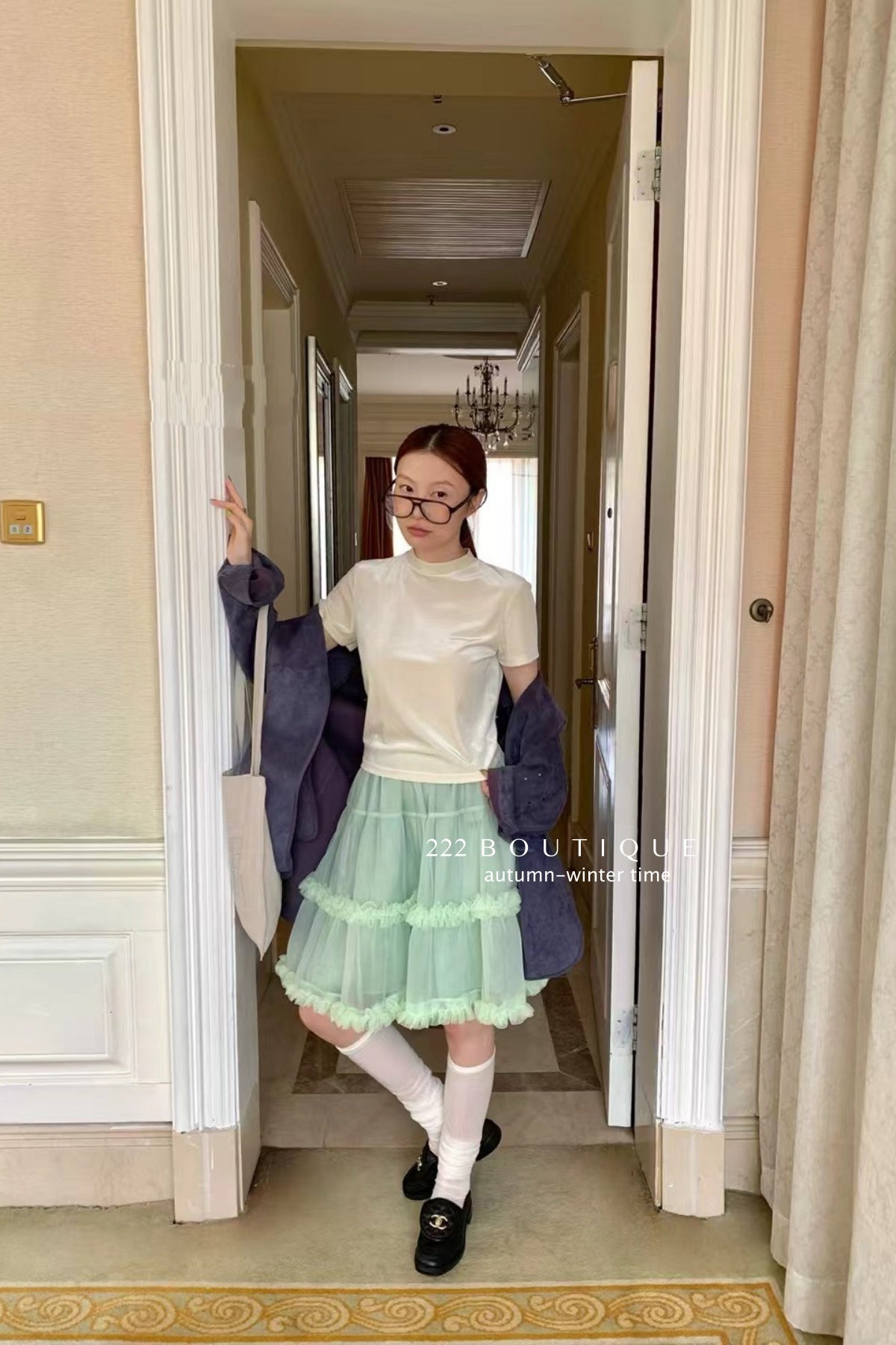 17a88 Basic velvet short-sleeve top