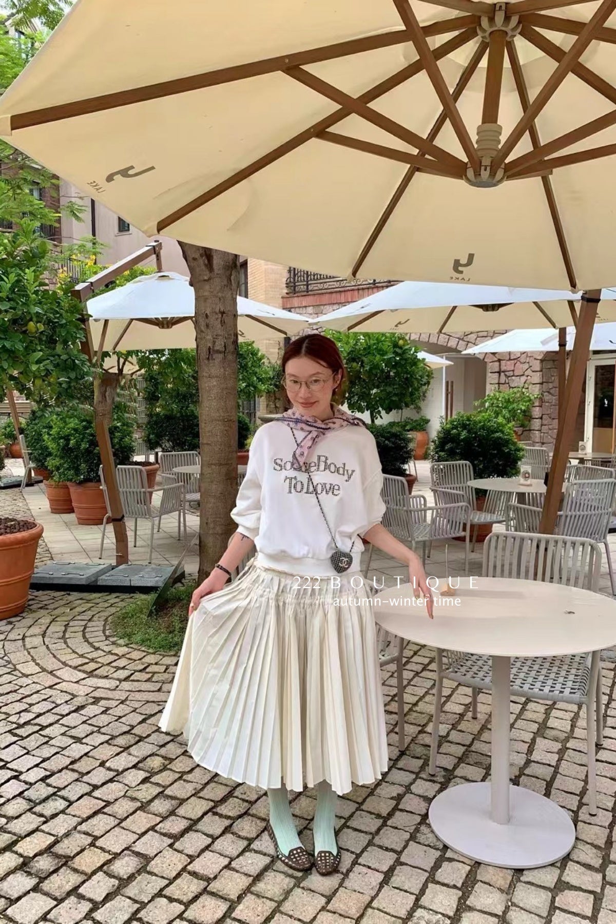 17a87 Basic Letter-Print Sweater