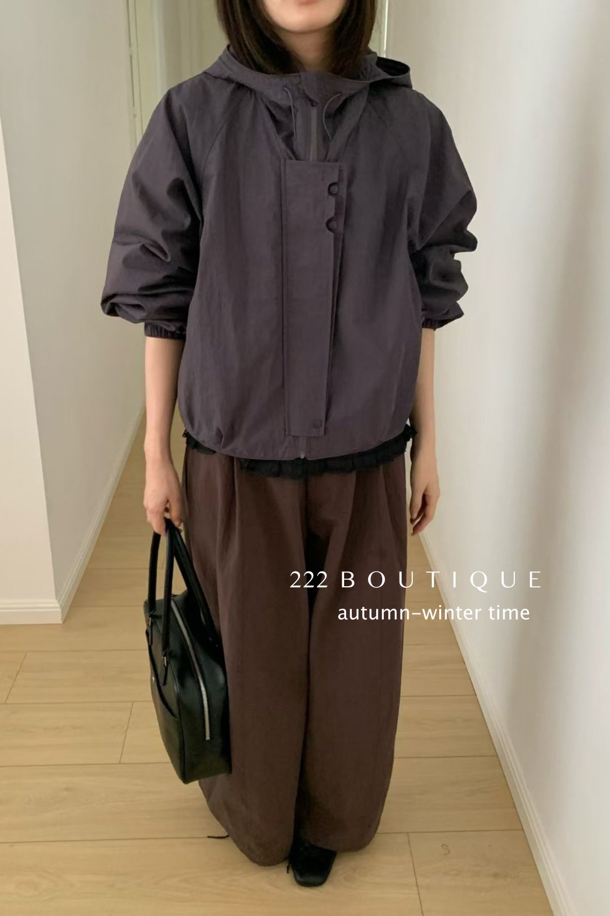 17a14 Puffer windbreaker with hood