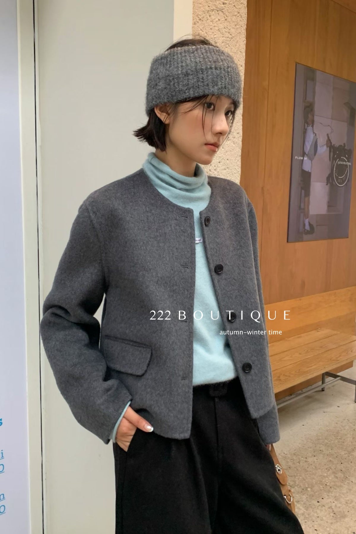 18a40 Cashmere handmade wool coat