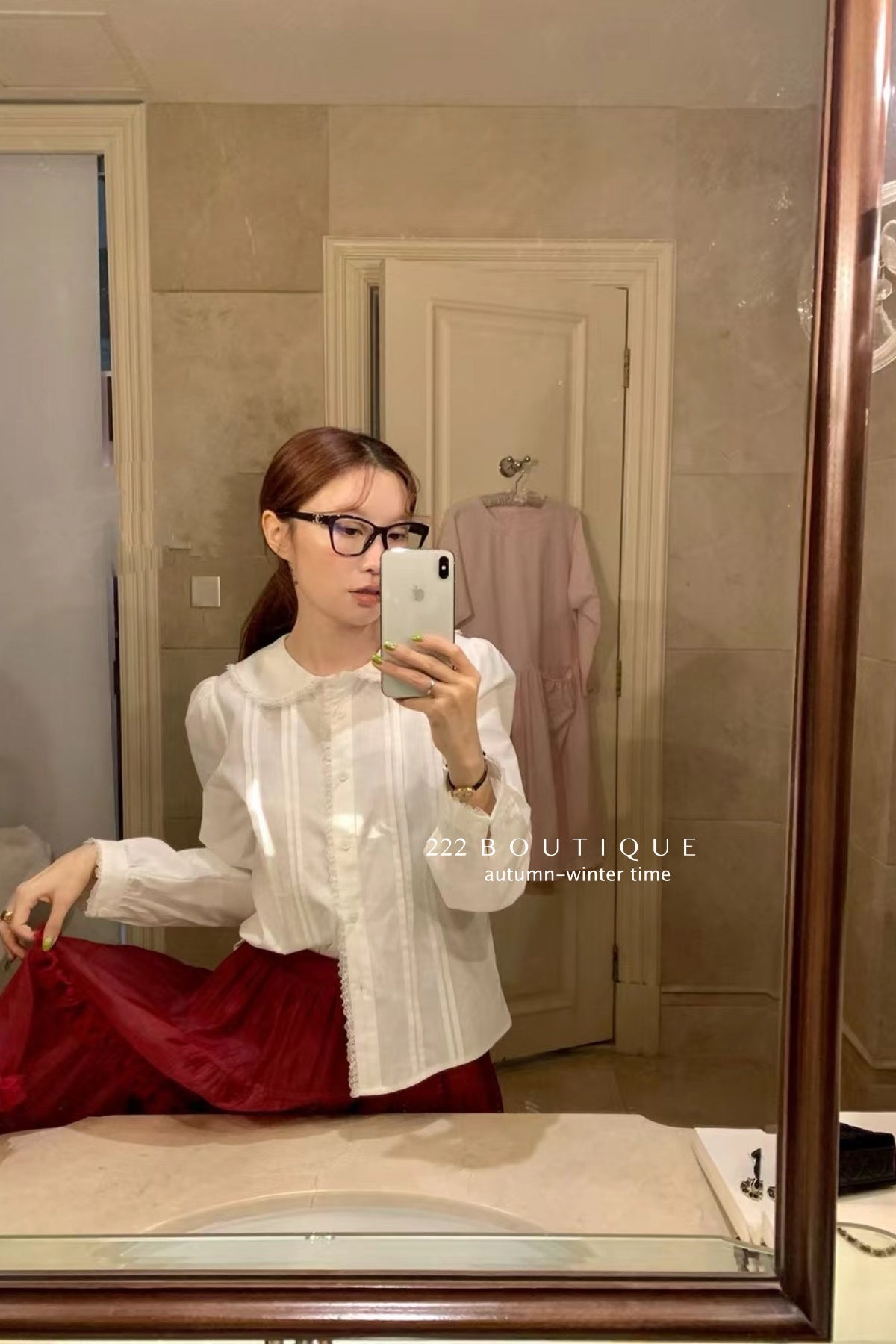 17a86 Short White Mandarin Collar Shirt – Korean-style Linen Fabric