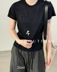 28a4-   SLIM KNIT TEE