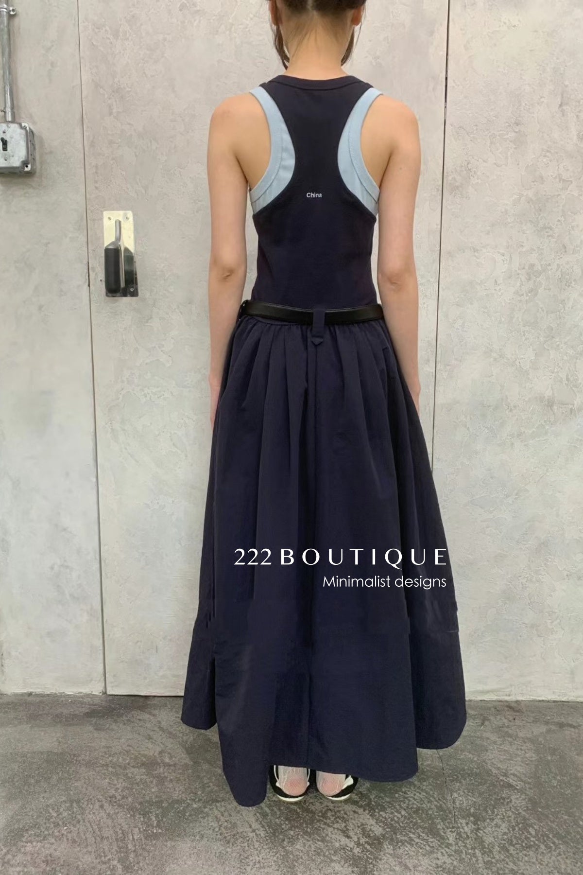 12v49 Tank layered parachute dress
