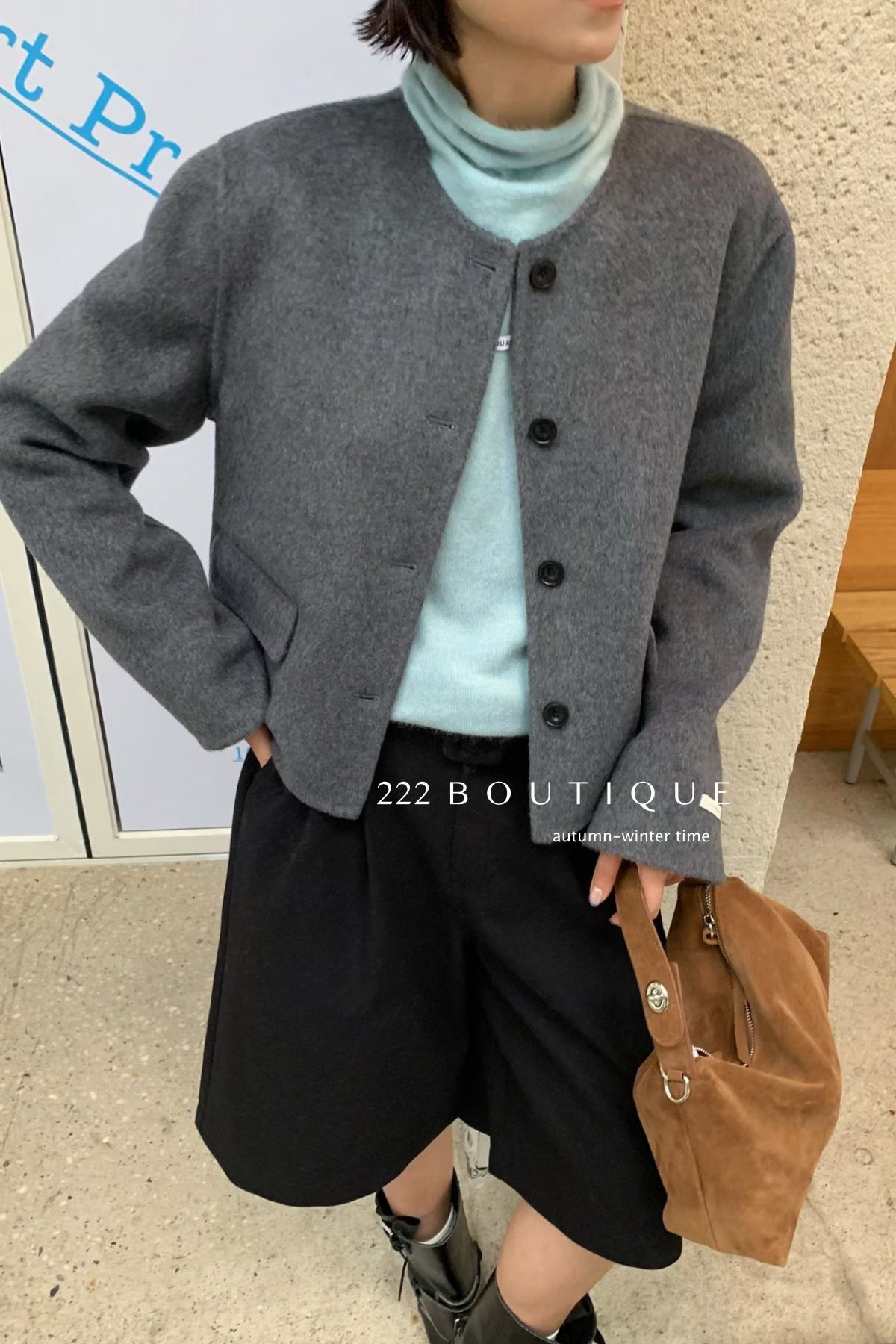 18a40 Cashmere handmade wool coat