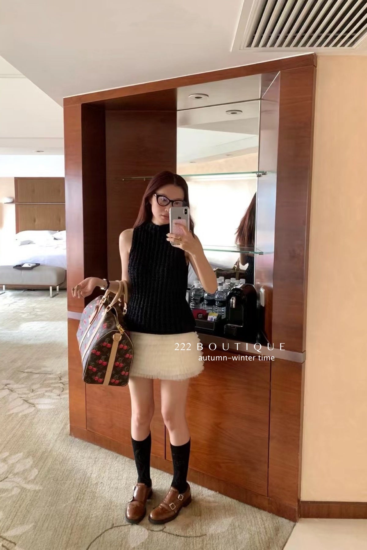 17v10 Tiered pleated mini skirt