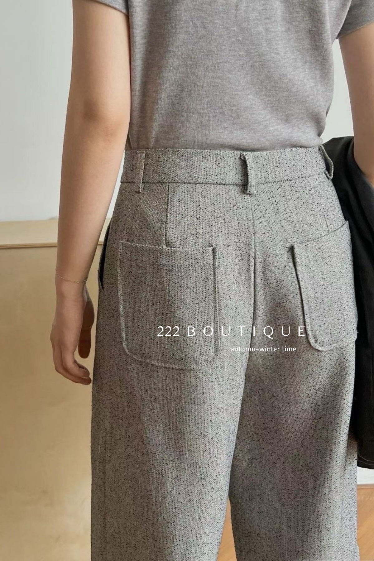 18q14 Basic high-waist wool culottes