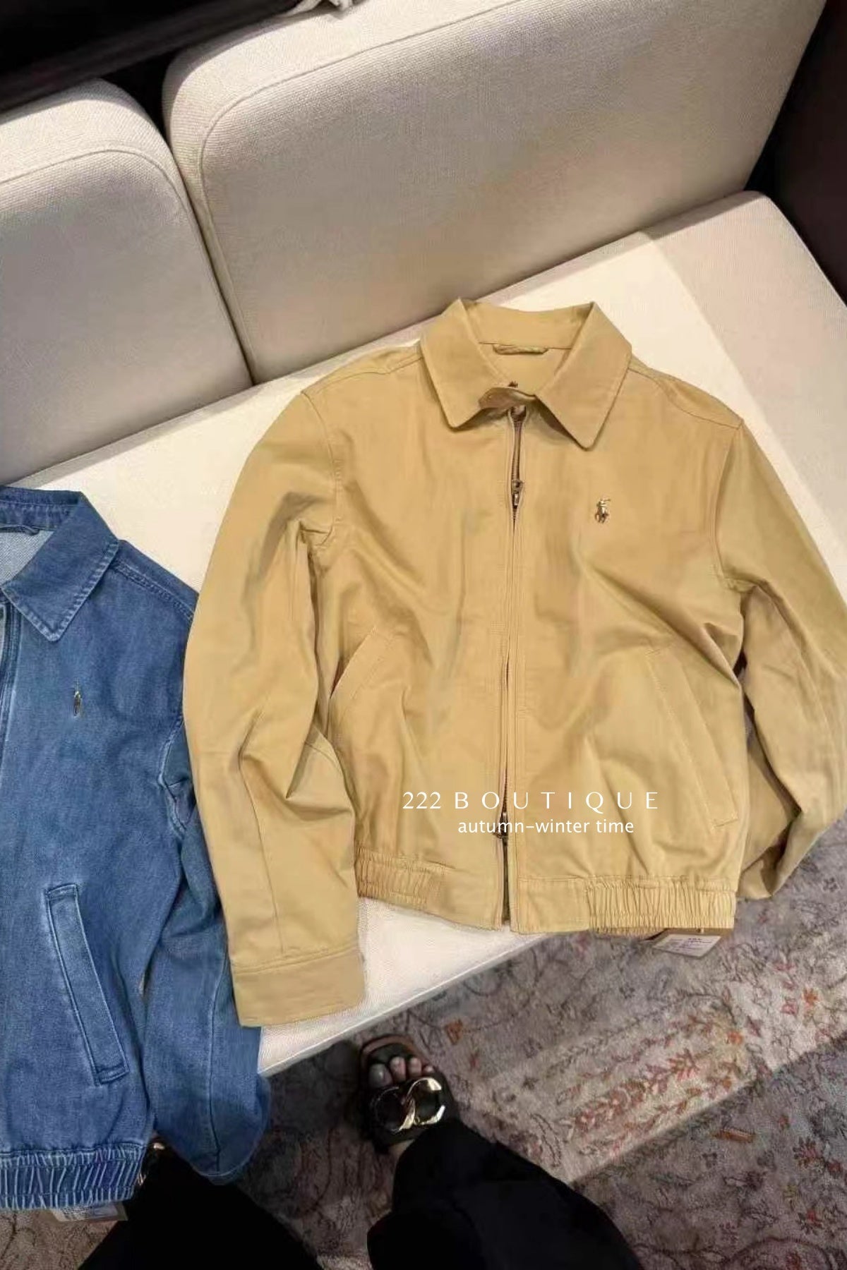 17a71 Denim Jacket with Small Logo Print