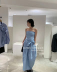 12v46 Ruched Strapless Dress – Volume & Detail