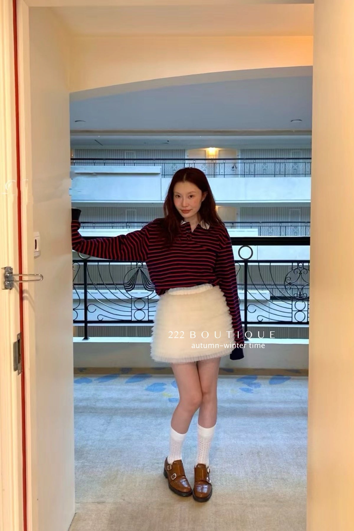 17v10 Tiered pleated mini skirt