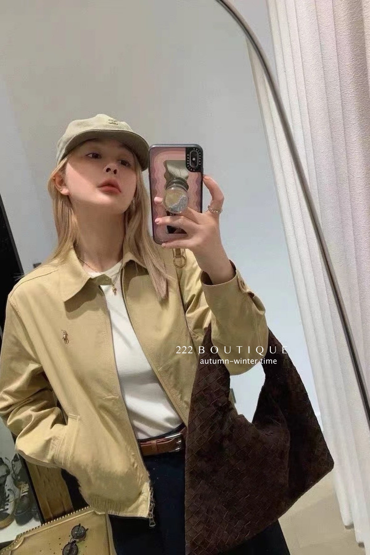 17a71 Denim Jacket with Small Logo Print